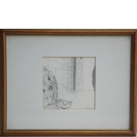 Pietro De Francisco Campagna olio su cartone (cm 15x23) Firmato in basso  a sin, IL PONTE